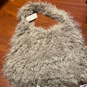 Brand new never worn before fluffy grey urban outfitters bag